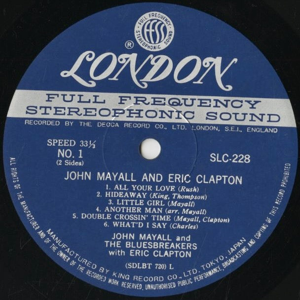 John Mayall & The Bluesbreakers / ジョン・メイオール エリック・クラプトン / John Mayall & The Bluesbreakers With Eric Clapton (SLC-228)