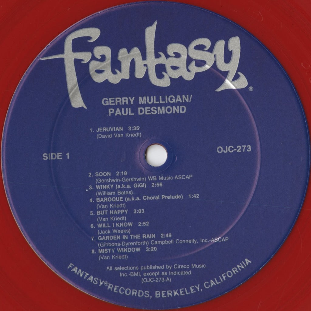 Gerry Mulligan - Gerry Mulligan / Paul Desmond (OJC-273) 1987 US OJC|中古LP