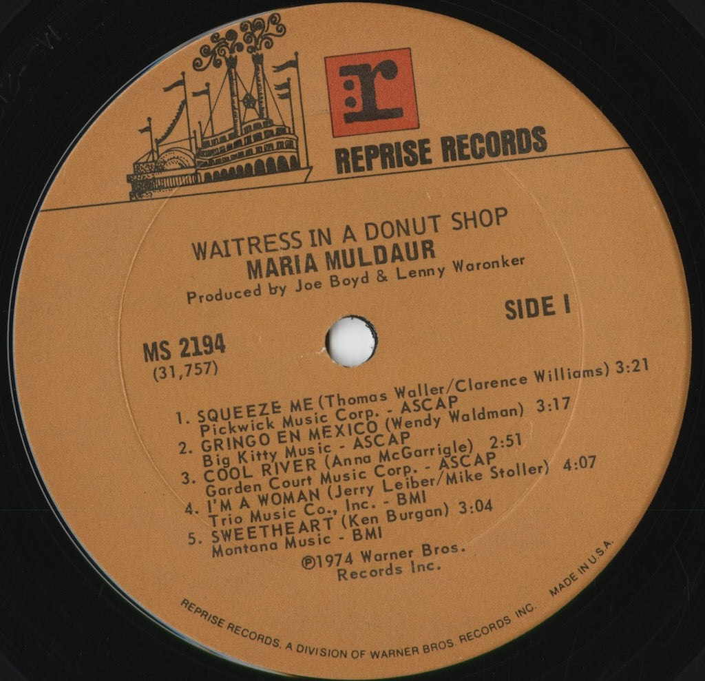 Maria Muldaur - Waitress In A Donut Shop (MS 2194) 1974 US Reprise|中古LP