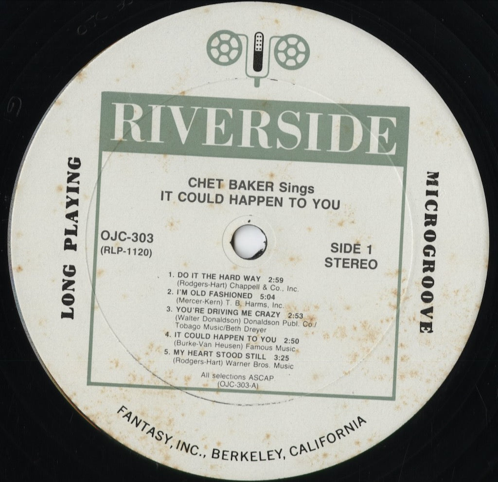 Chet Baker - It Could Happen To You (OJC-303) 1987 US Riverside/OJC|中古LP