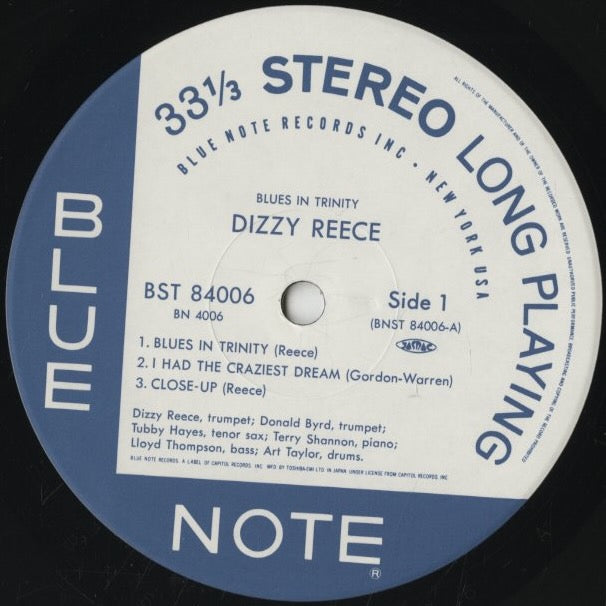 Dizzy Reece - Blues In Trinity (BN 4006) LP 1990 JPN Blue Note|中古LP