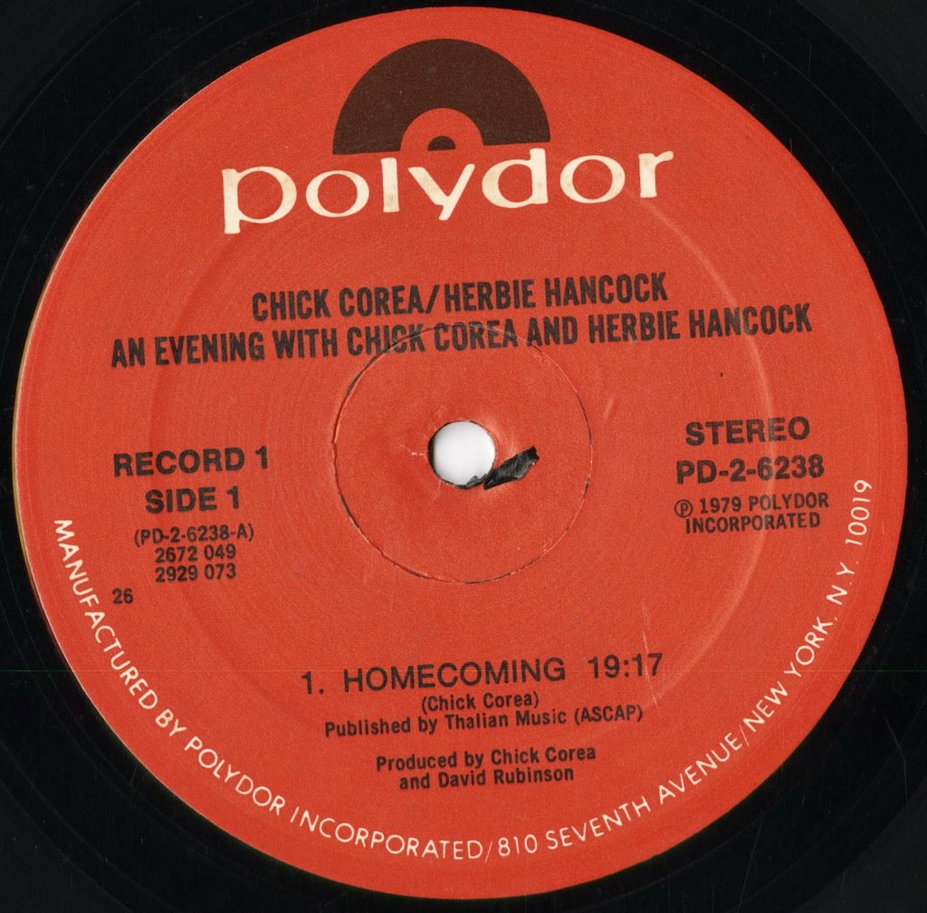 Chick Corea, Herbie Hancock - An Evening With Chick Corea And Herbie Hancock (PD-2-6238) 1979 US Polydor|中古LP