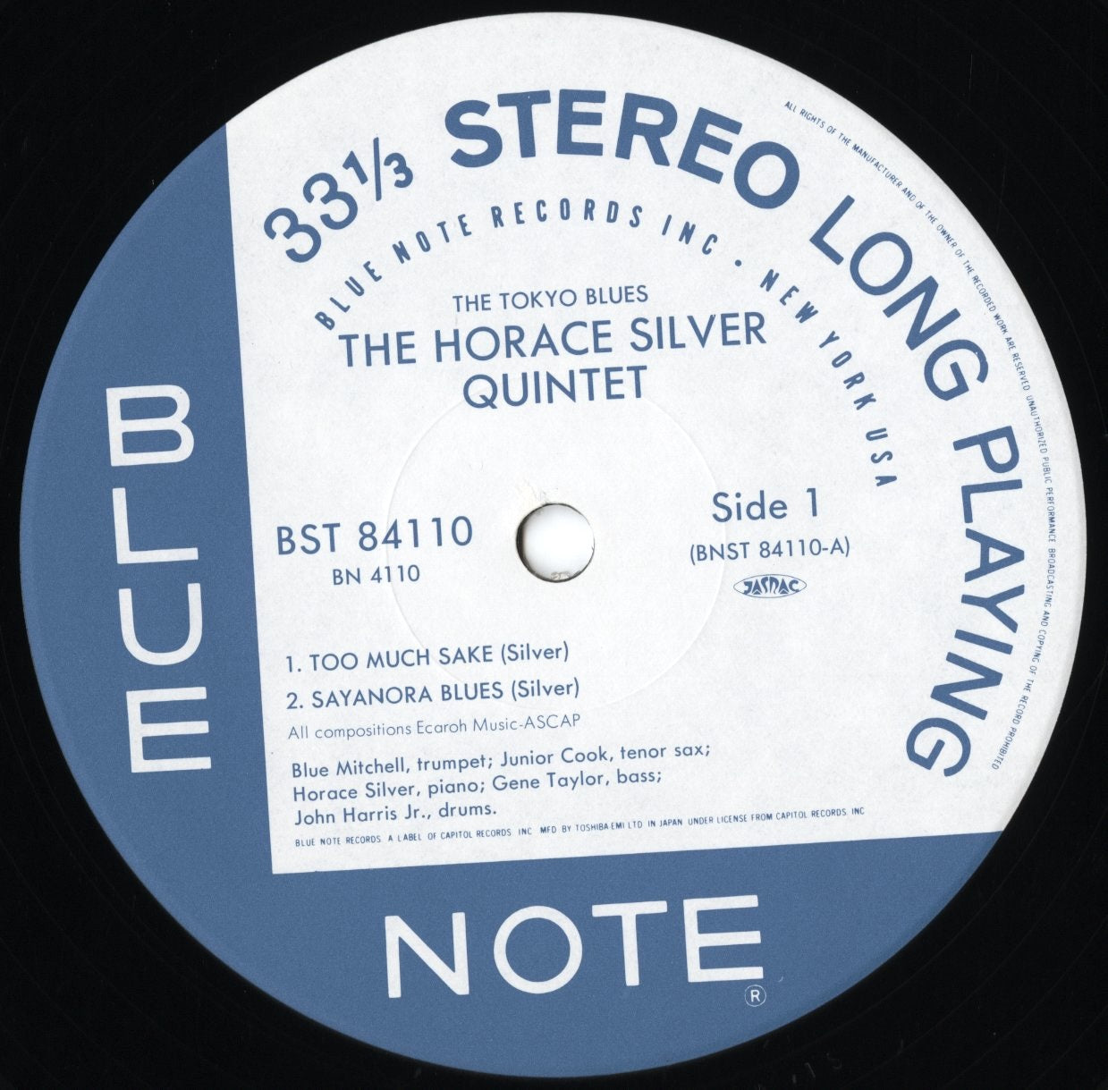 Horace Silver / ホレス・シルヴァー / The Tokyo Blues (BN 4110)