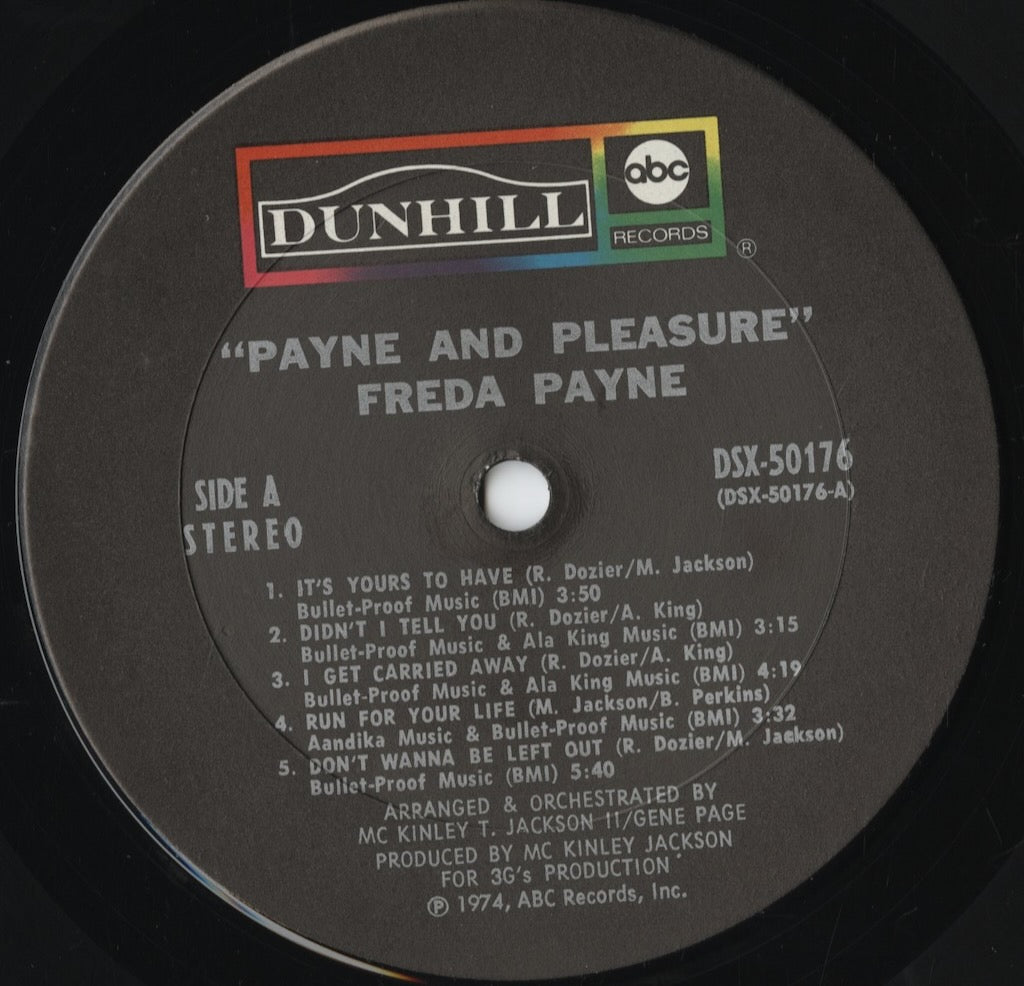Freda Payne - Payne & Pleasure (DSX-50176) 1974 US Dunhill-ABC|中古LP