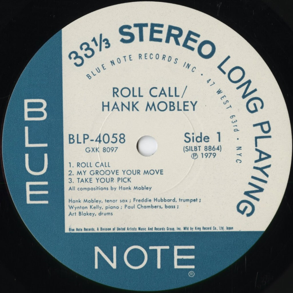 Hank Mobley - Roll Call (GXK 8097) 1979 JPN Blue Note / キングレコード|中古LP