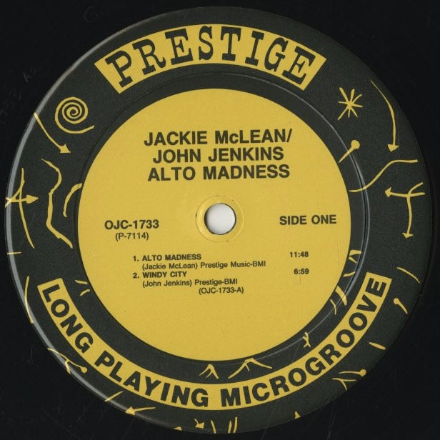 Jackie McLean - John Jenkins / ジャッキー・マクリーン ジョン・ジェンキンス / Alto Madness (OJC-1733)