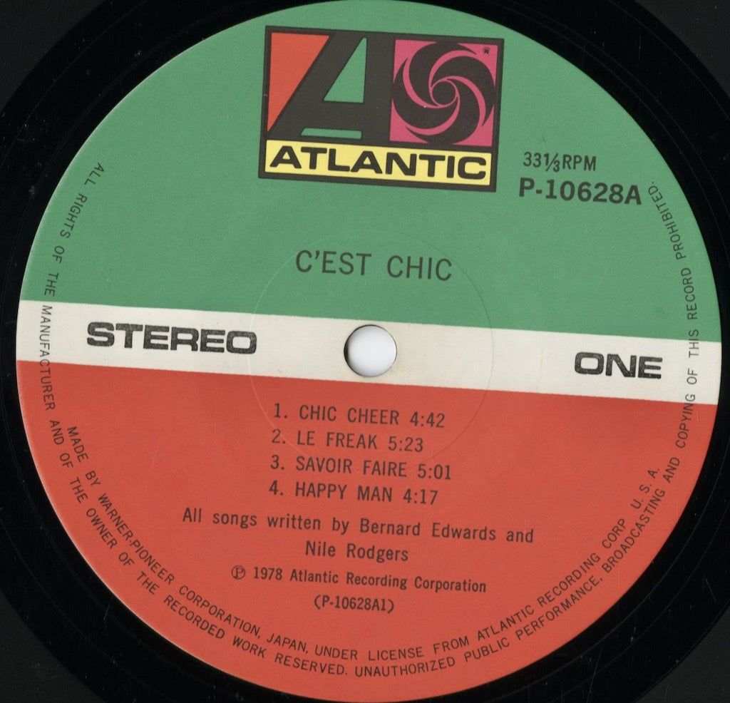 Chic - C’est Chic (P-10628A) 1978 JPN Atlantic|中古LP