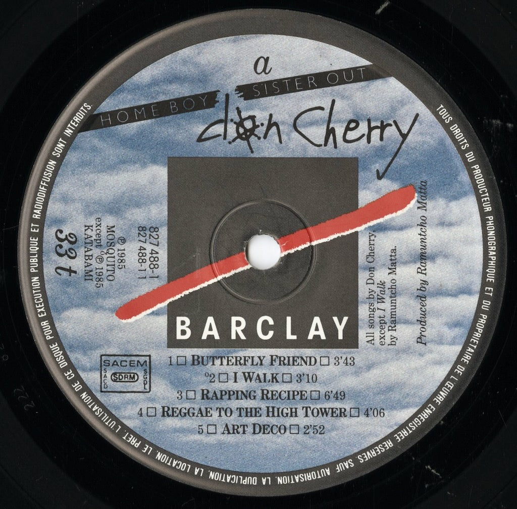 Don Cherry - Home Boy (827 488-1) 1985 FRA Barclay|中古LP