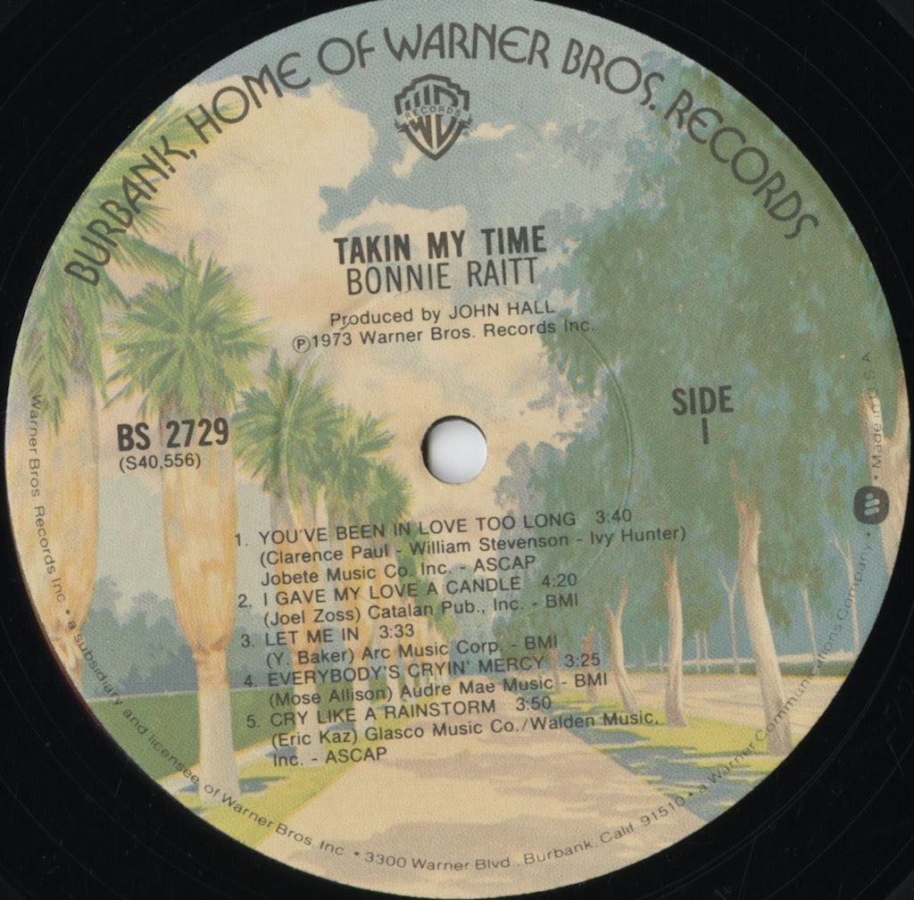 Bonnie Raitt - Takin My Time (BS 2729) 1976 US Warner|中古LP