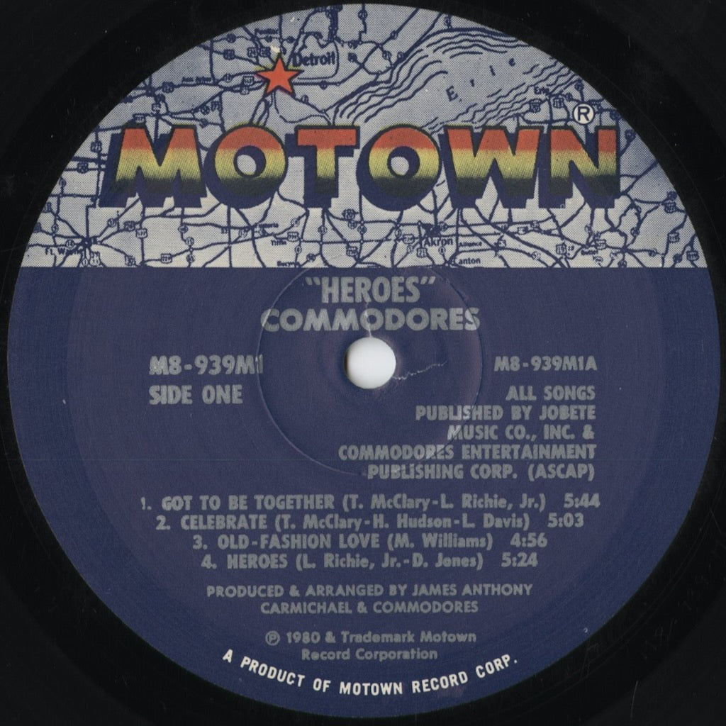 Commodores - Heroes (M8-939M1) 1980 US Motown|中古LP