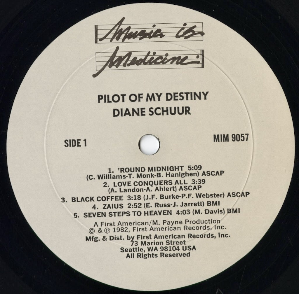Diane Schuur - Pilot Of My Destiny (MIM 9057) 1982 US Music Is Medicine|中古LP