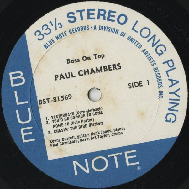 Paul Chambers - Bass On Top (BST 81569) 1971 US Blue Note - UA|中古LP