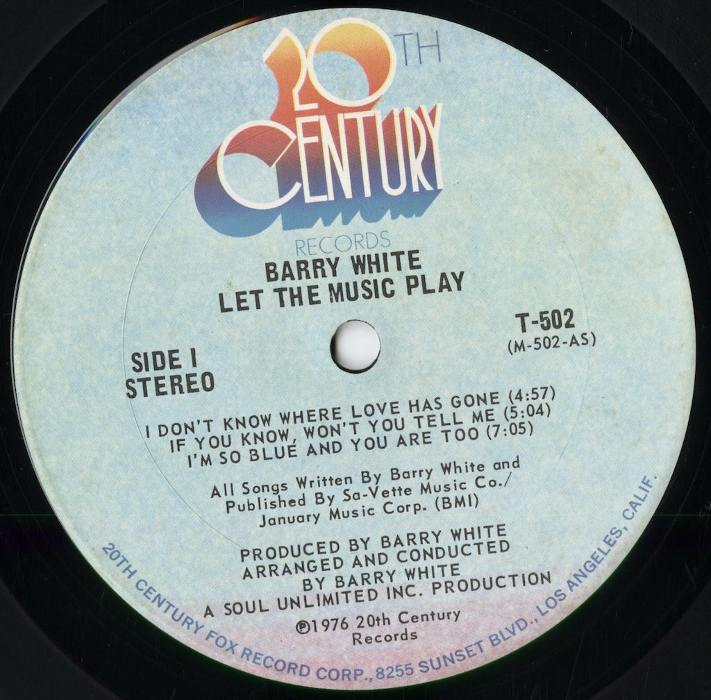 Barry White - Let The Music Play (T-502) 1976 US 20th Century|中古LP