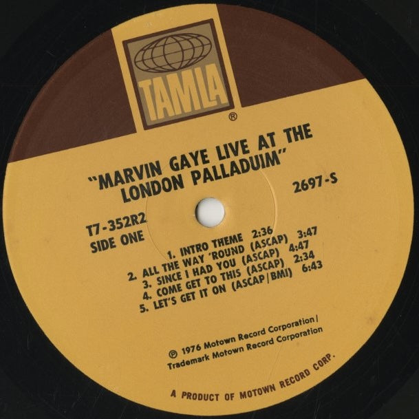 Marvin Gaye - Live At The London Palladium (T7-352R2) LP 1977 US Tamla|中古LP