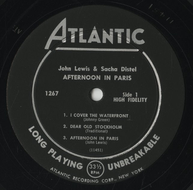 John Lewis - Sacha Distel / ジョン・ルイス サッシャ・ディステル / Afternoon In Paris (1267)