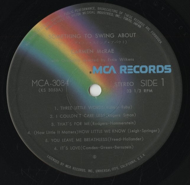 Carmen McRae / カーメン・マクレエ / Something To Swing About (MCA-3084)