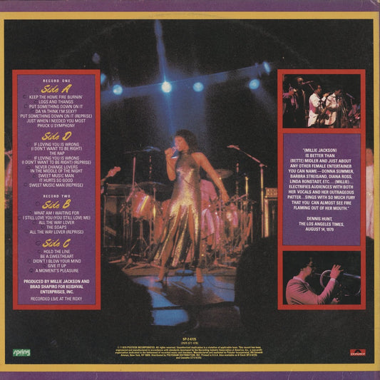Millie Jackson - Live And Uncensored (SP-2-6725) LP 1979 US Spring|中古LP