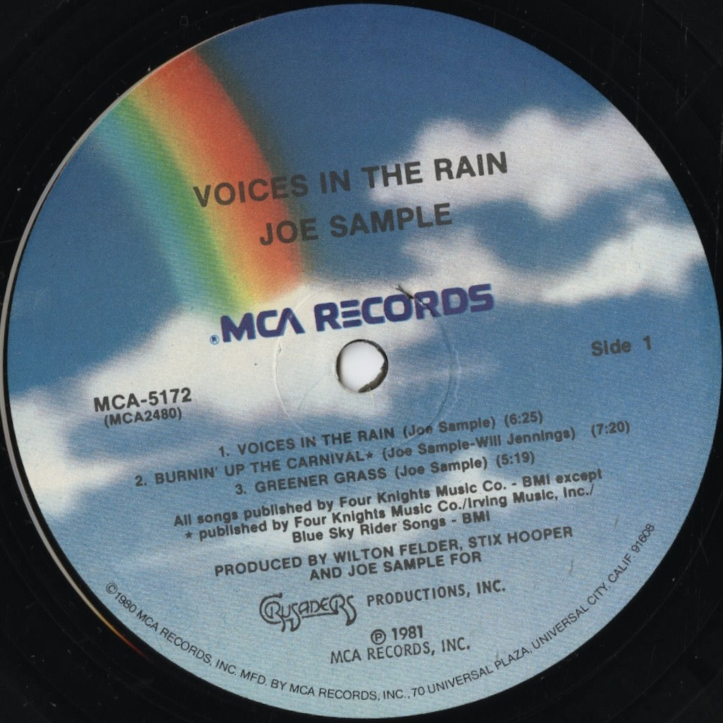 Joe Sample - Voices In The Rain (MCA-5172) LP 1981 US MCA|中古LP