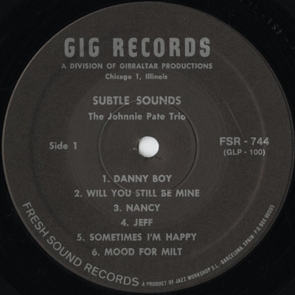 Johnnie Pate - Subtle Sounds (FSR-744) LP 1985 SPA Fresh Sound