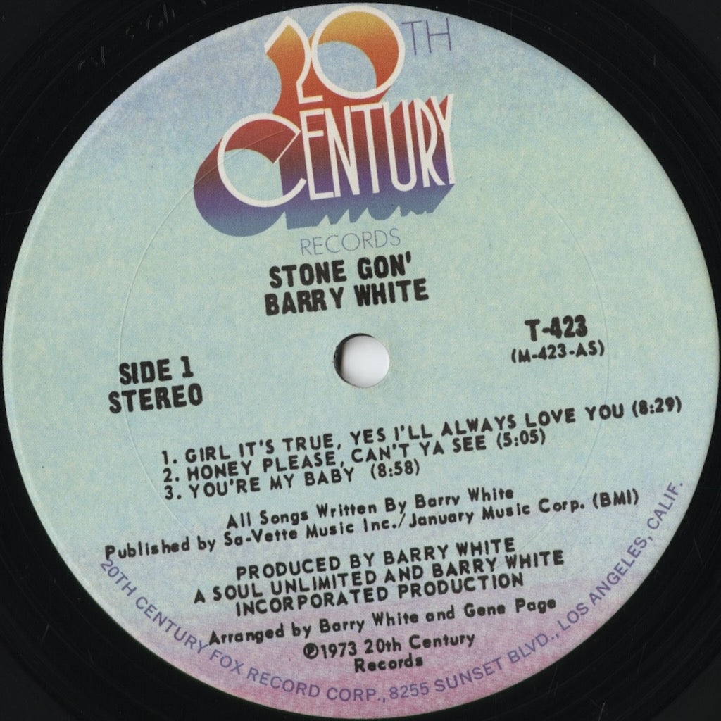 Barry White - Stone Gon' (T-423) 1973 US 20th Century|中古LP
