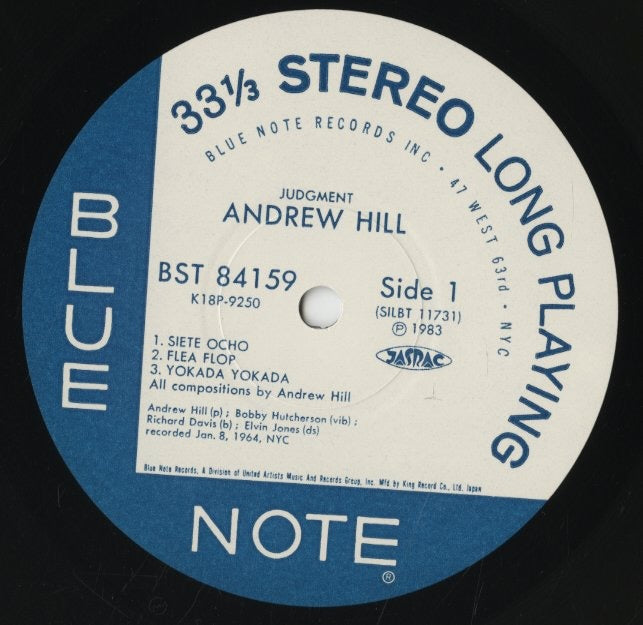 Andrew Hill / アンドリュー・ヒル / Judgement! (K18P 9250)