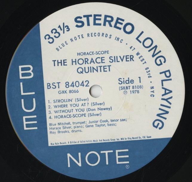 Horace Silver / ホレス・シルヴァー / Horace Scope (GXK 8066)