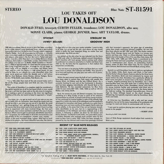 Lou Donaldson - Lou Takes Off (BLP 1591) 1984 JPN Blue Note|中古LP