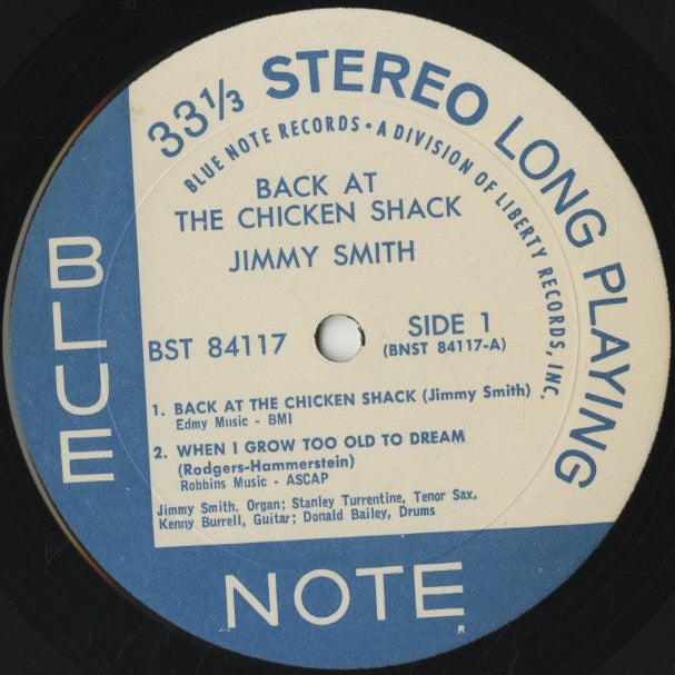 Jimmy Smith – Back At Chicken Shack (BST 84117) LP 1967 US Blue Note|中古LP