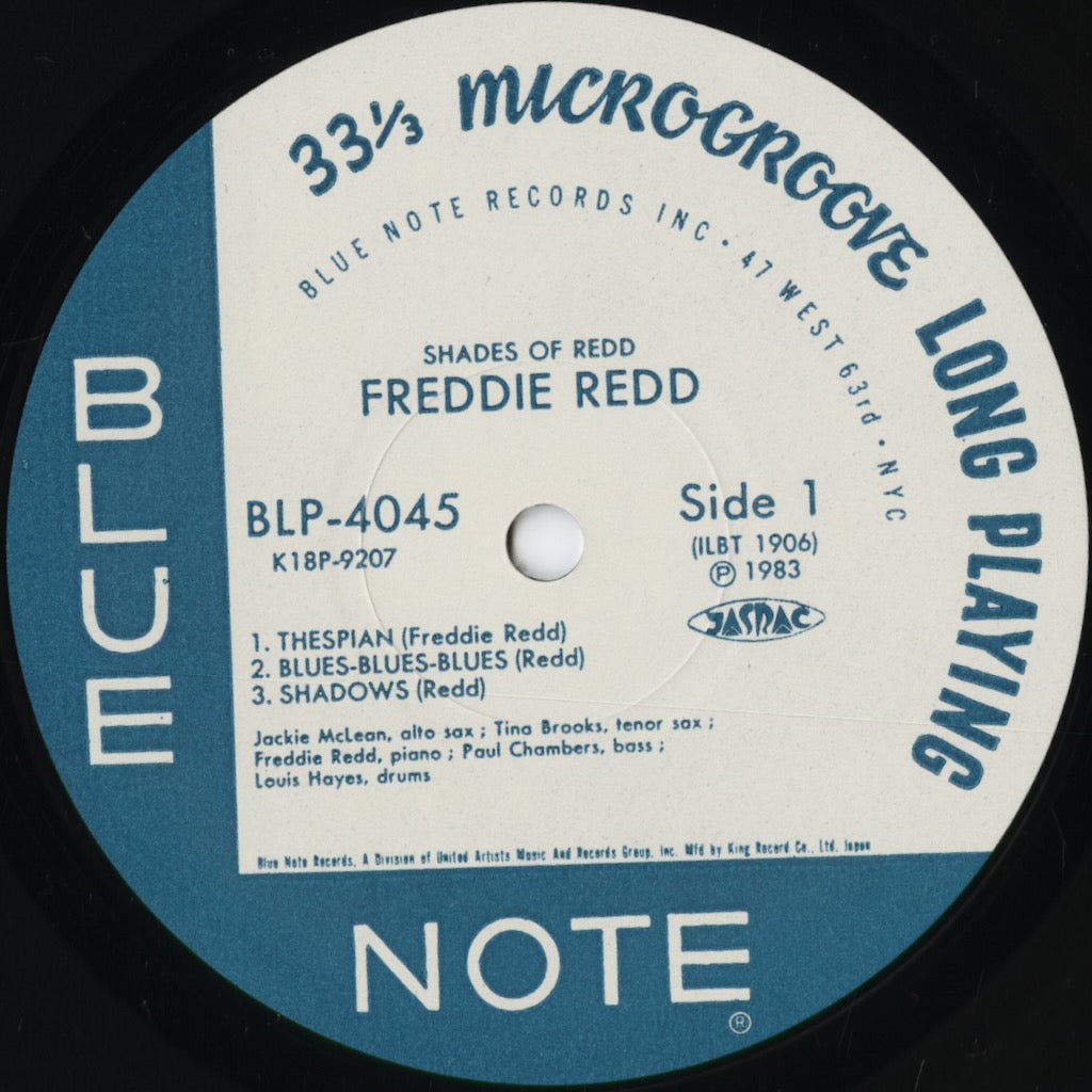 Freddie Redd - Shades Of Redd (K18P 9207) 1983 JPN Blue Note|中古LP