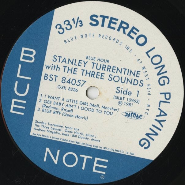 Stanley Turrentine with The Three Sounds / スタンリー・タレンタイン / Blue Hour (GXK 8226)