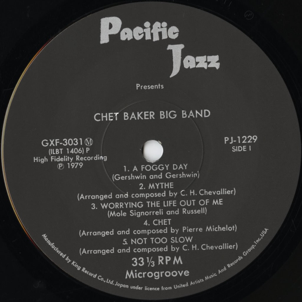 Chet Baker / チェット・ベイカー / Chet Baker Big Band (GXF-3031M)