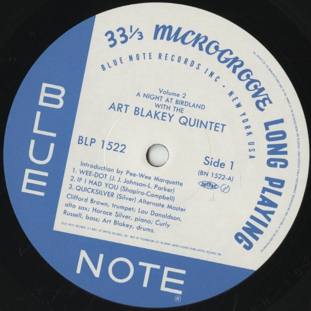 Art Blakey – A Night At Birdland Volume 2 (BLP 1522) LP 1983 JPN Blue Note MONO|中古LP