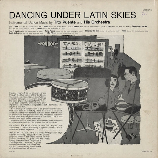 Tito Puente - Dancing Under The Latin Skies (LPM-1874) 1959 US RCA MONO|中古LP