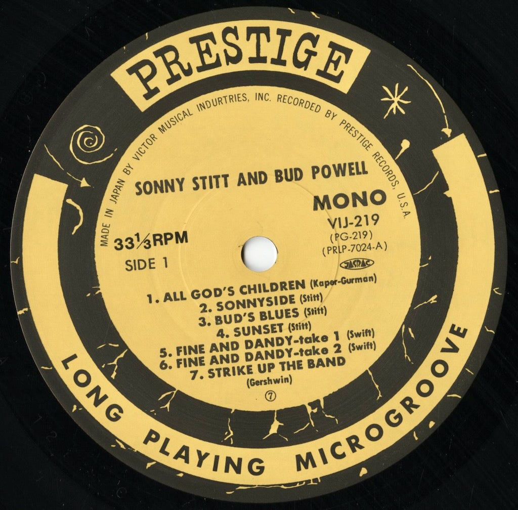 Sonny Stitt - Sonny Stitt With Powell & J.J. (VIJ-219) 1984 JPN Prestige|中古LP