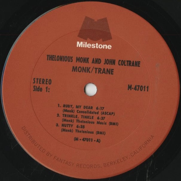 Thelonious Monk & John Coltrane / セロニアス・モンク ジョン・コルトレーン / Monk / Trane (M-47011)