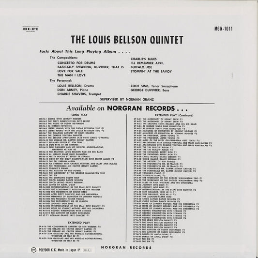 The Louis Bellson Quintet – Louis Bellson (POJJ-1510) LP 1990 JPN Verve|中古LP