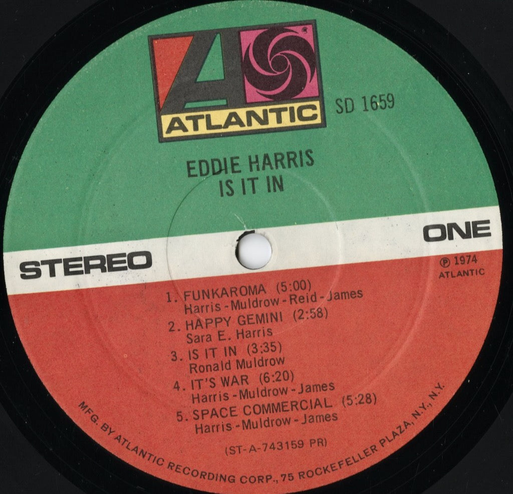 Eddie Harris - Is It In (SD 1659) LP 1974 US Atlantic|中古LP