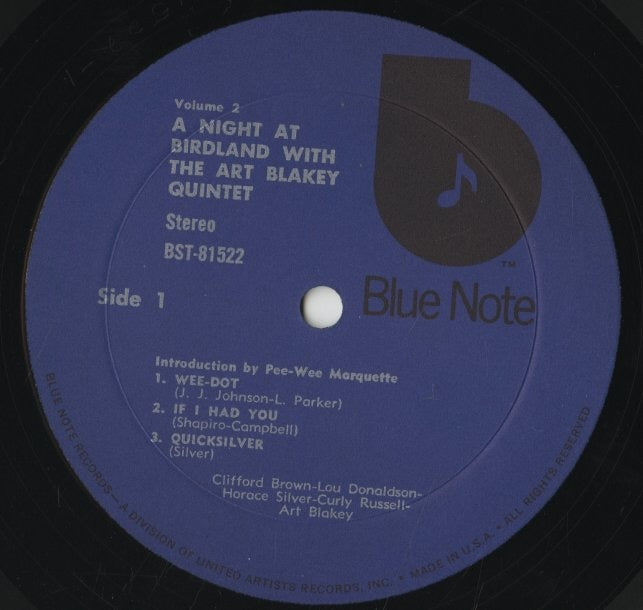 Art Blakey / アート・ブレイキー / A Night At Birdland Volume 2 (BST 81522)