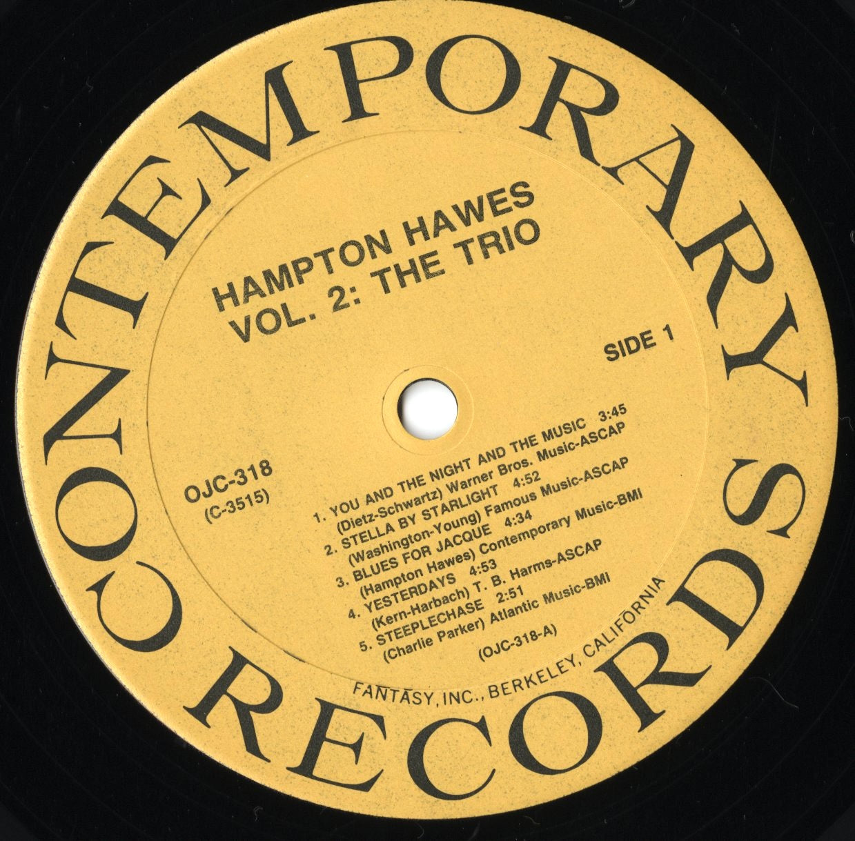 Hampton Hawes / ハンプトン・ホーズ / This Is Hampton Hawes Vol. 2: The Trio (OJC-318)
