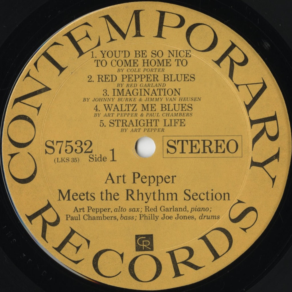 Art Pepper - Meets The Rhythm Section (S7532) LP 1973 US Contemporary|中古LP