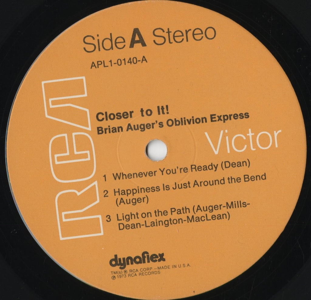Brian Auger - Closer To It! (APL1-0140) 1973 US RCA Victor|中古LP