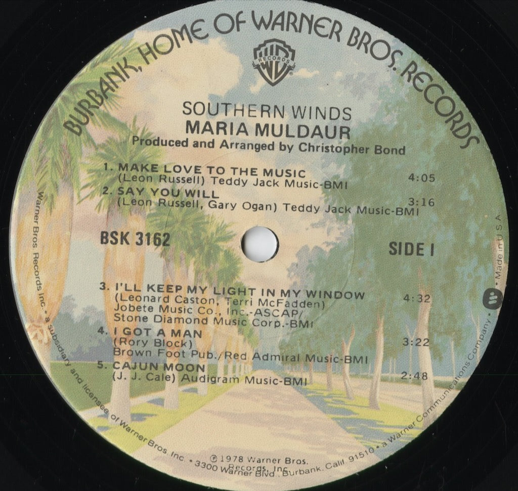 Maria Muldaur - Southern Winds (BSK 3162) 1978 US Warner|中古LP