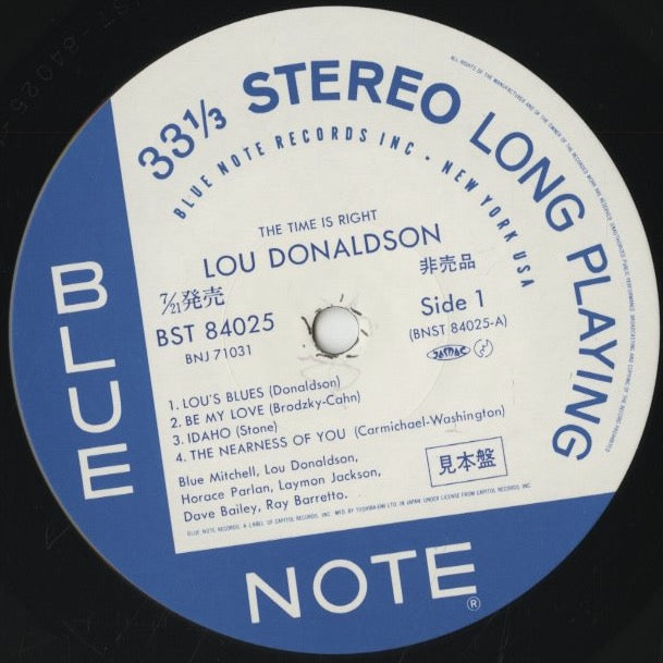 Lou Donaldson / ルー・ドナルドソン / The Time Is Right (BNJ-71031)