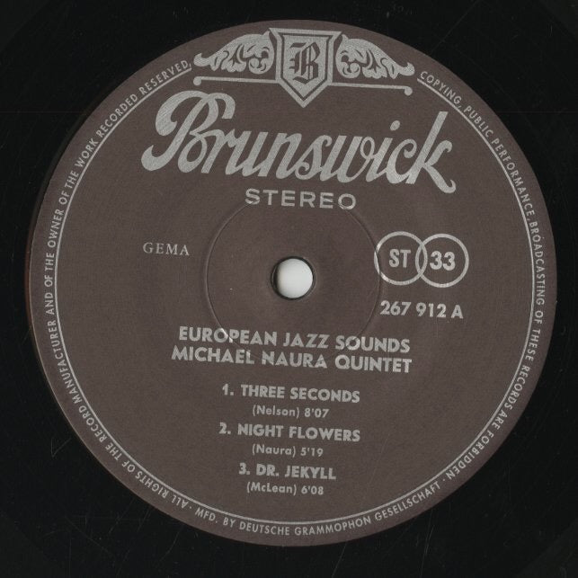 Michael Naura Quintet / ミハエル・ナウラ / European Jazz Sounds (BRUNSWICK 267 912)