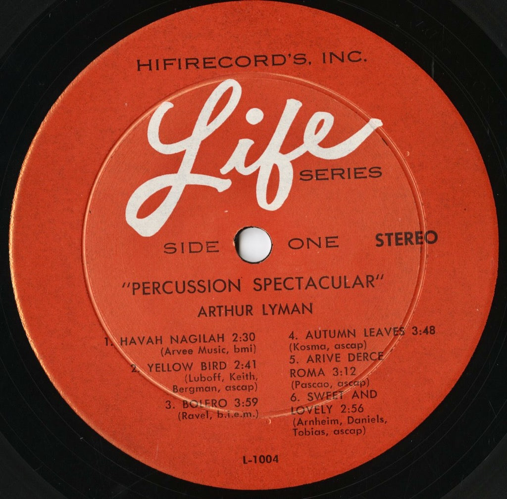 Arthur Lyman - Percussion Spectacular! (SL-1004) 1961 US Hifi Records|中古LP