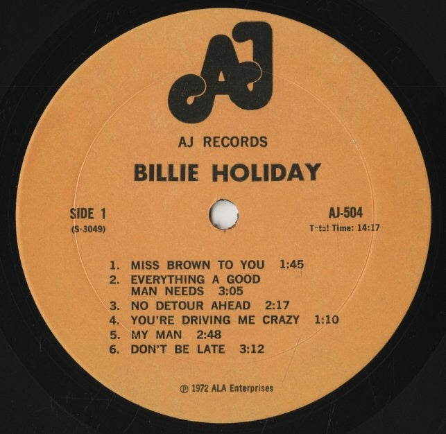 Billie Holiday / ビリー・ホリデイ / Lady Day Blues (AJ 504)