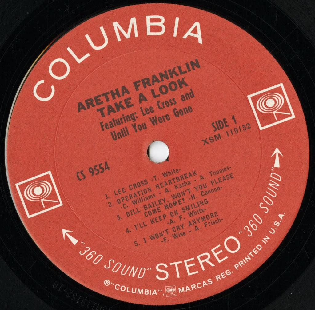 Aretha Franklin / Take A Look (CS 9554) LP 1967 US Columbia