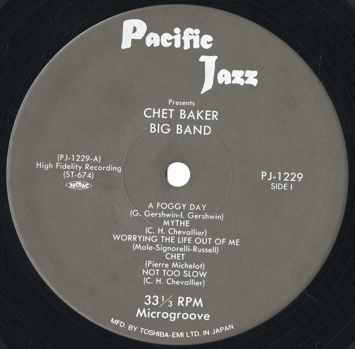 Chet Baker / チェット・ベイカー / Chet Baker Big Band (PJ-1229)