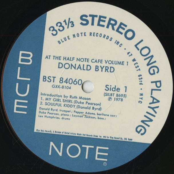 Donald Byrd / ドナルド・バード / At The Half Note Cafe, Vol. 1 (GXK 8104)
