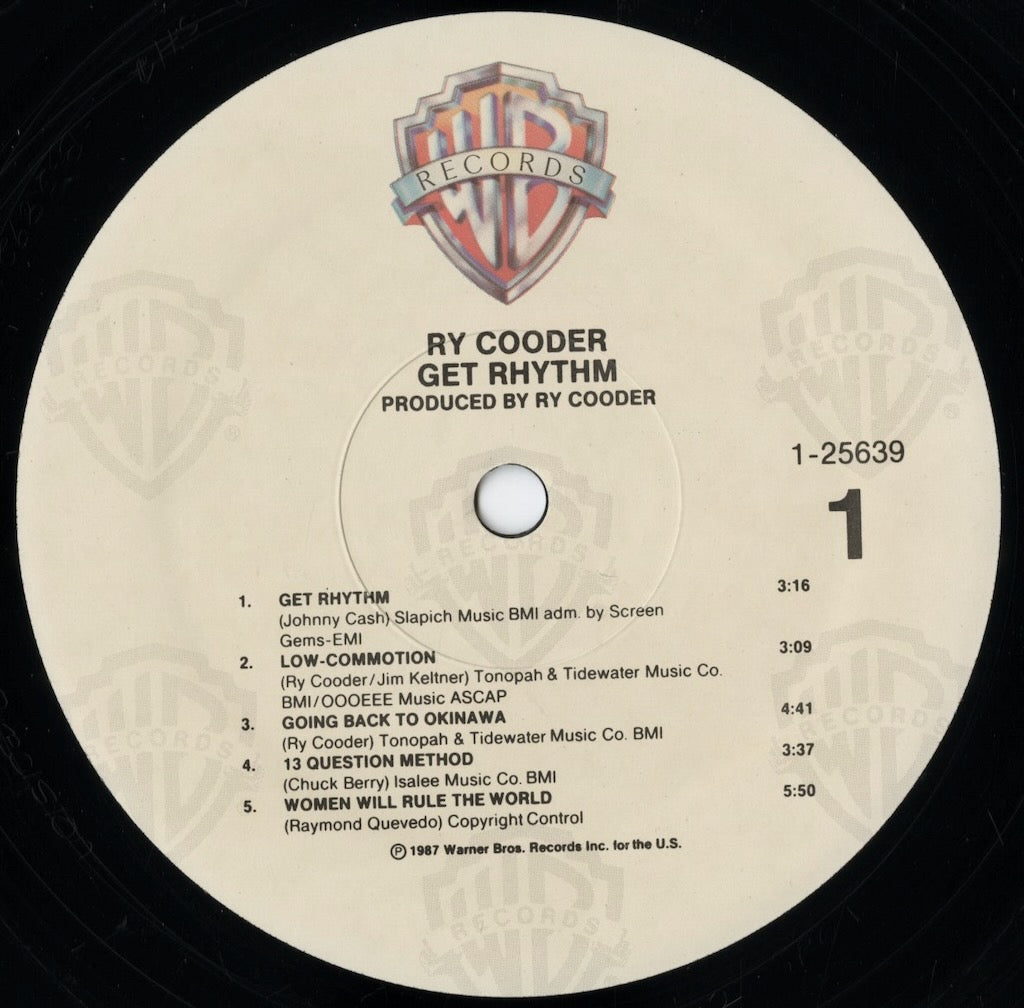 Ry Cooder - Get Rhythm (25639-1) LP 1987 US Warner Bros.